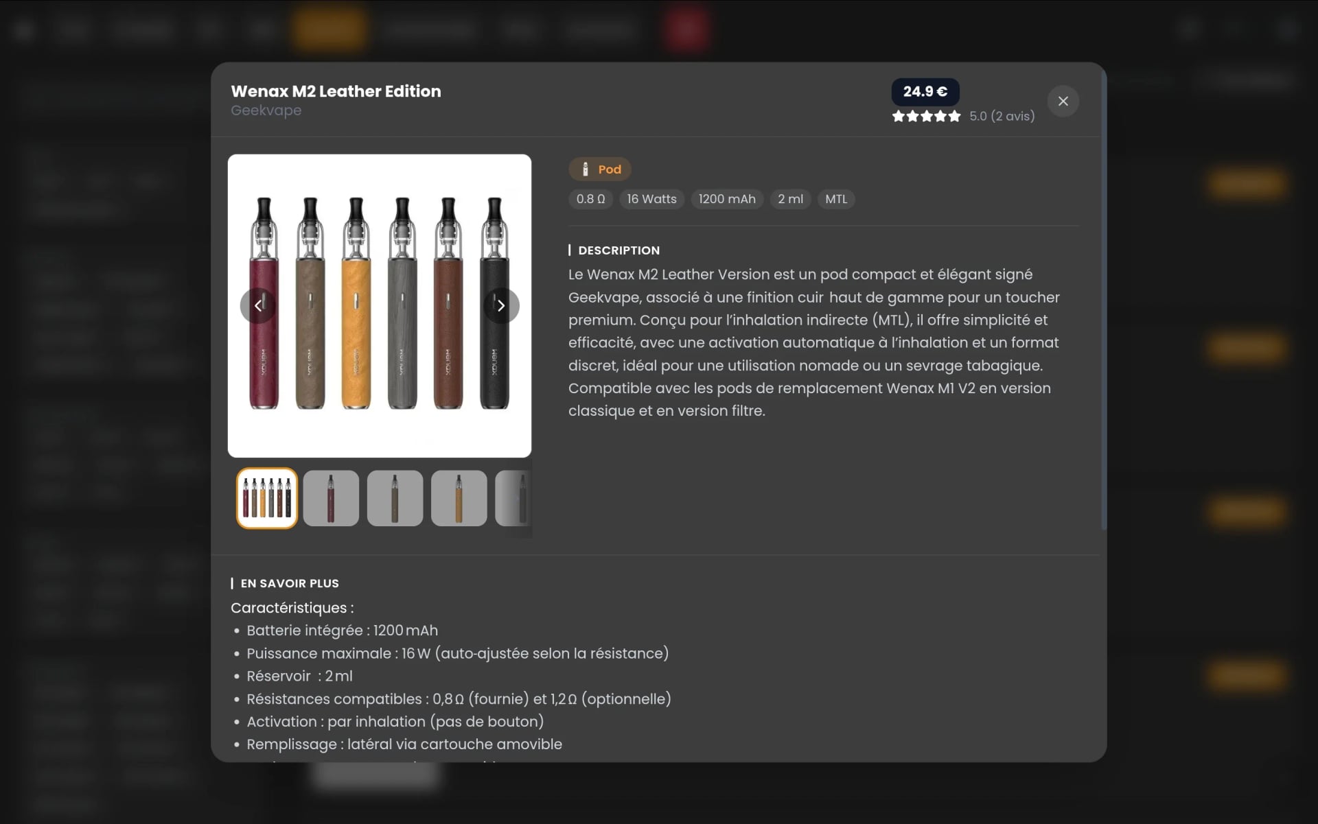 SYLVINIO — Aperçu du menu digital — Vue 5