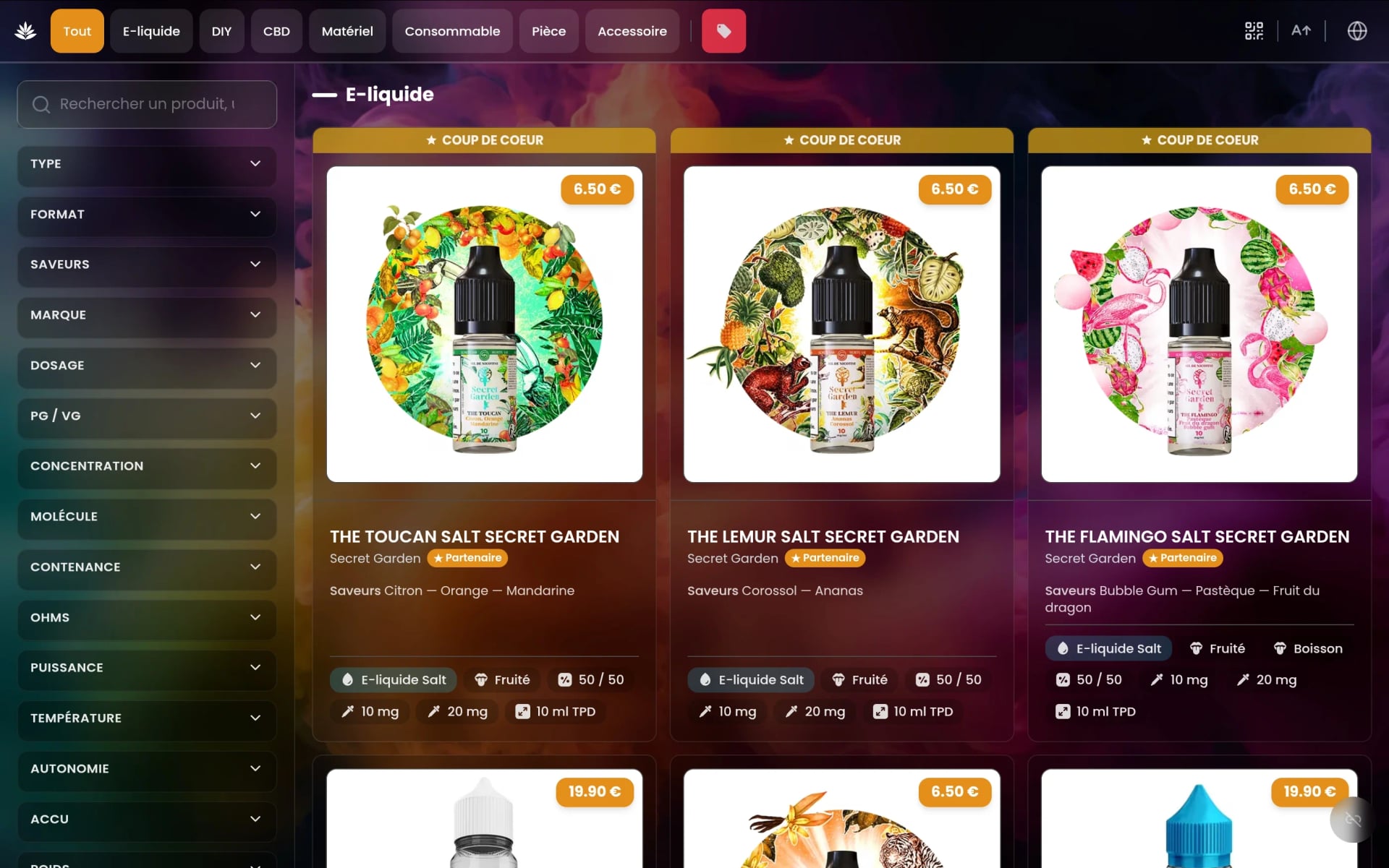 Menu digital Sylvinio — Vue 1